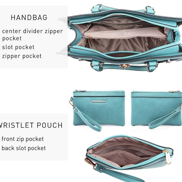 Padlock Togo Vegan Leather Satchel Set - Picture 9 of 16